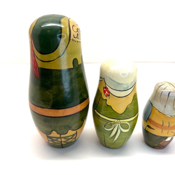 Villagers Nesting Dolls & Pot Of Beans 5 pcs - Picture 16 of 16